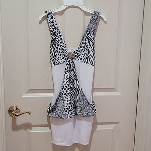 Beautifulboutique top, leopard zebra print small